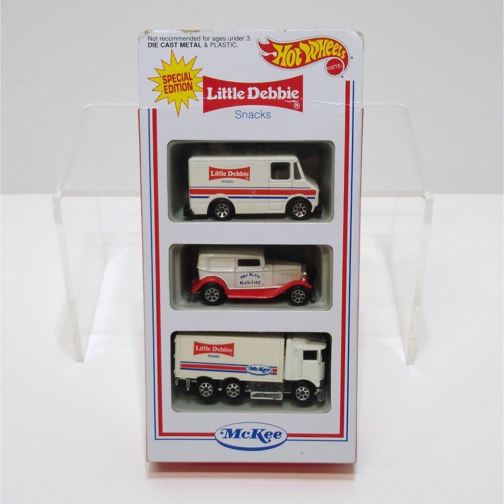 Hot Wheels Little Debbie Snacks Series 1 - 1995 3 Pack McKee Vintage Special Ed.